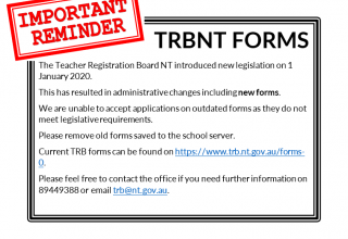TRBNT Important Reminder